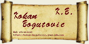 Kokan Bogutović vizit kartica